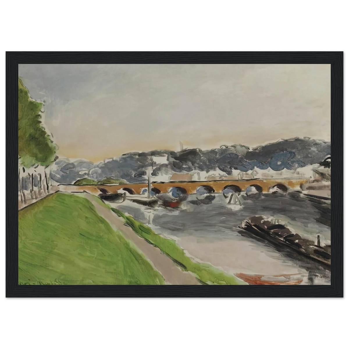 LE PONT DE SEVRES AU CHALAND 1917 Framed Poster | Henri Matisse Framed Prints Wall Art | Henri Matisse Print