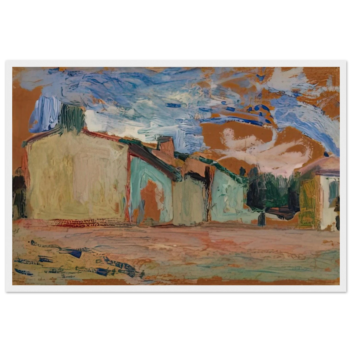 HOUSES FENOUILLET 1898 Framed Poster | Henri Matisse Framed Prints Wall Art | Henri Matisse Print