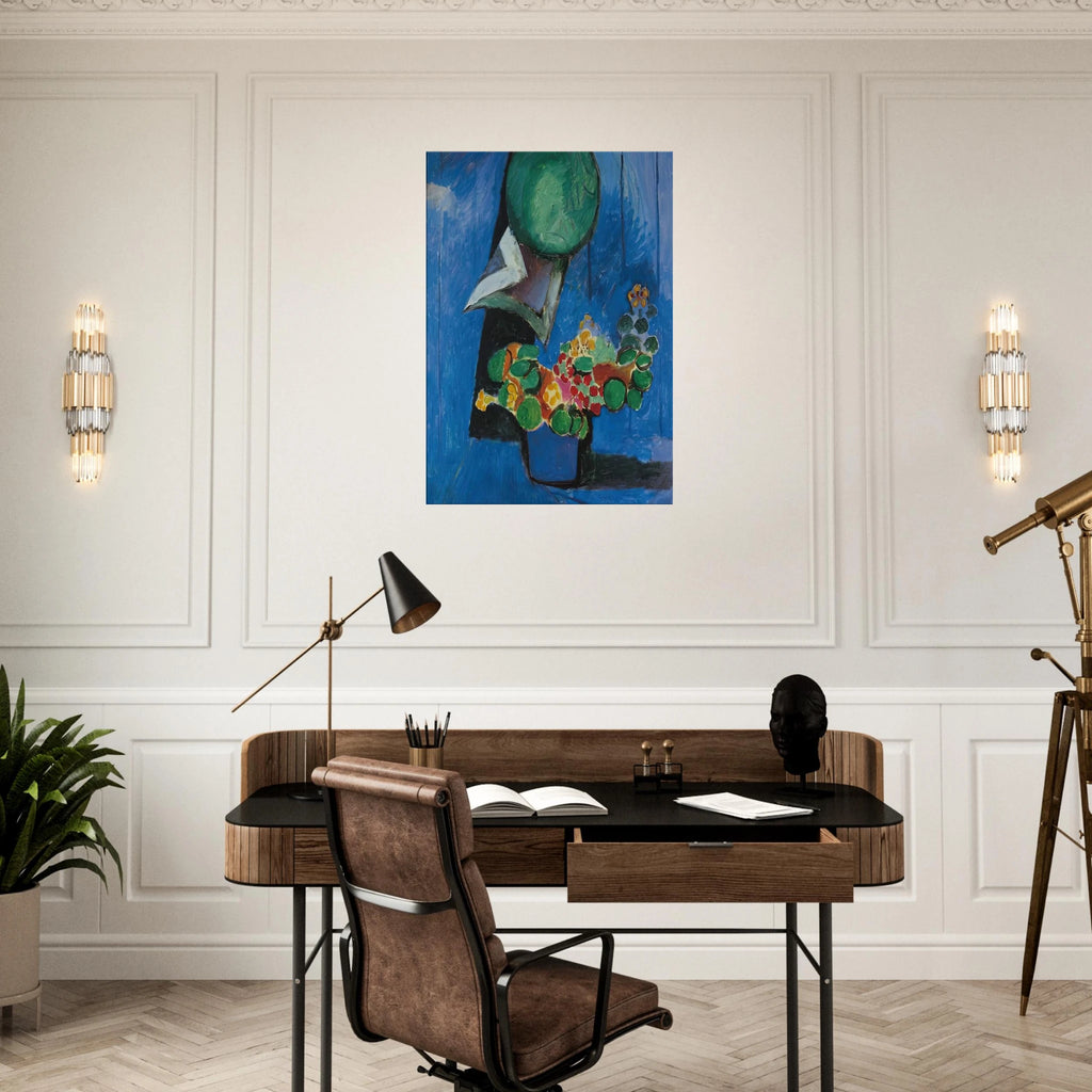 FLOWERS AND CERAMIC PLATE 1913 Canvas | Henri Matisse Canvas | Henri Matisse Print