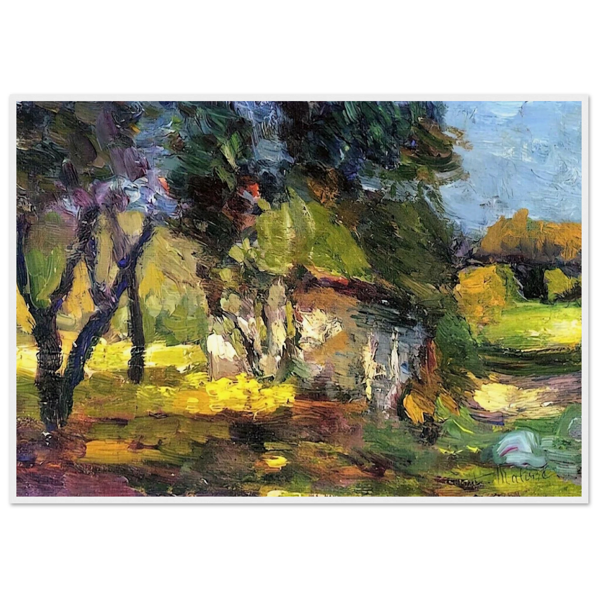 LANDSCAPE CORSICA 1898 Framed Poster | Henri Matisse Framed Prints Wall Art | Henri Matisse Print