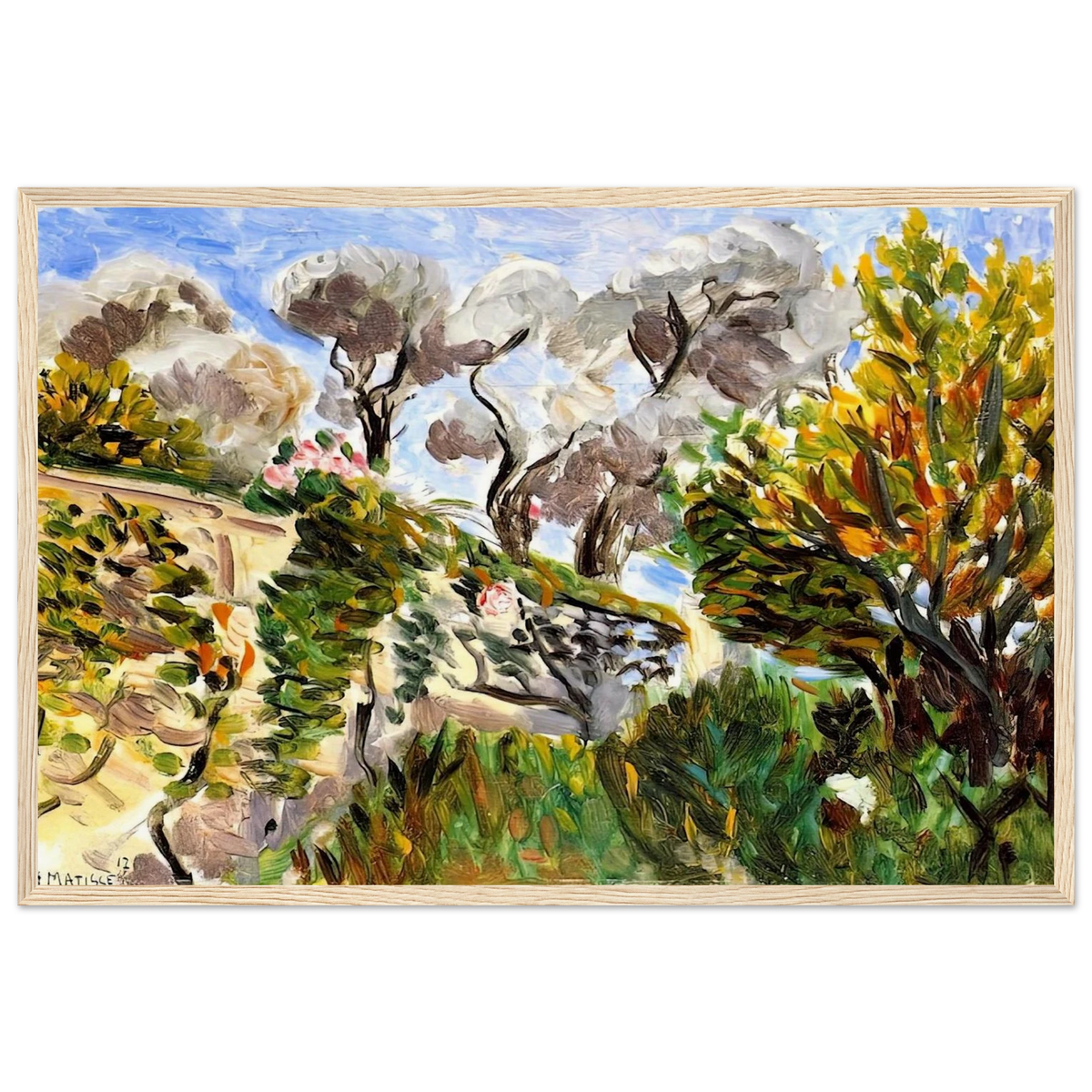 OLIVE TREES RENOIR S GARDEN IN CAGNES 1917 Framed Poster | Henri Matisse Framed Prints Wall Art | Henri Matisse Print