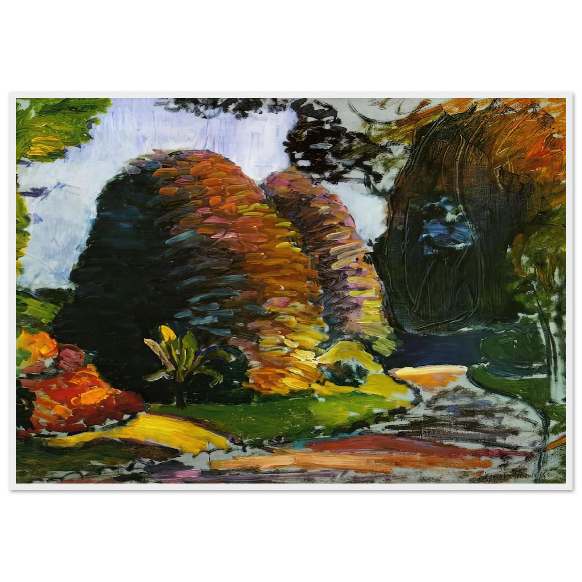 LUXEMBOURG GARDENS 1903 Framed Poster | Henri Matisse Framed Prints Wall Art | Henri Matisse Print