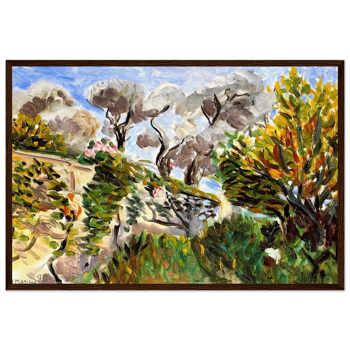 OLIVE TREES RENOIR S GARDEN IN CAGNES 1917 Framed Poster | Henri Matisse Framed Prints Wall Art | Henri Matisse Print