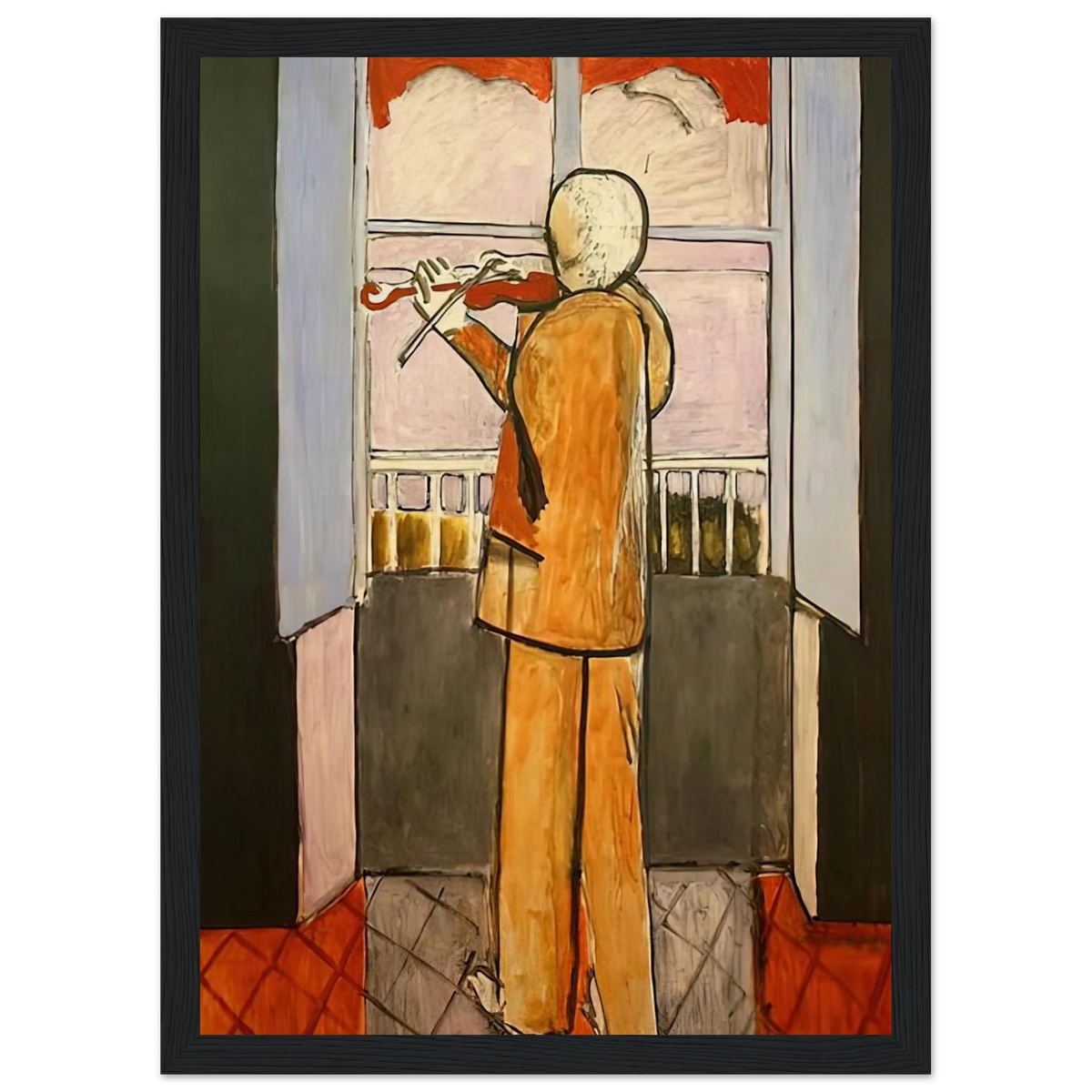 THE VIOLINIST AT THE WINDOW 1918 Framed Poster | Henri Matisse Framed Prints Wall Art | Henri Matisse Print