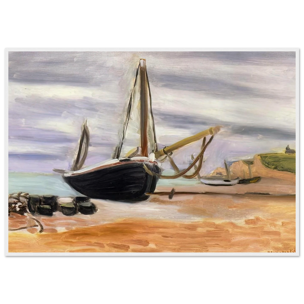 BOATS AT ETRETAT 1920 Framed Poster | Henri Matisse Framed Prints Wall Art | Henri Matisse Print