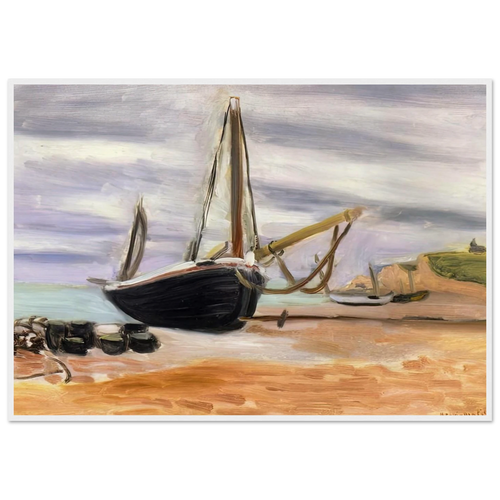 BOATS AT ETRETAT 1920 Framed Poster | Henri Matisse Framed Prints Wall Art | Henri Matisse Print