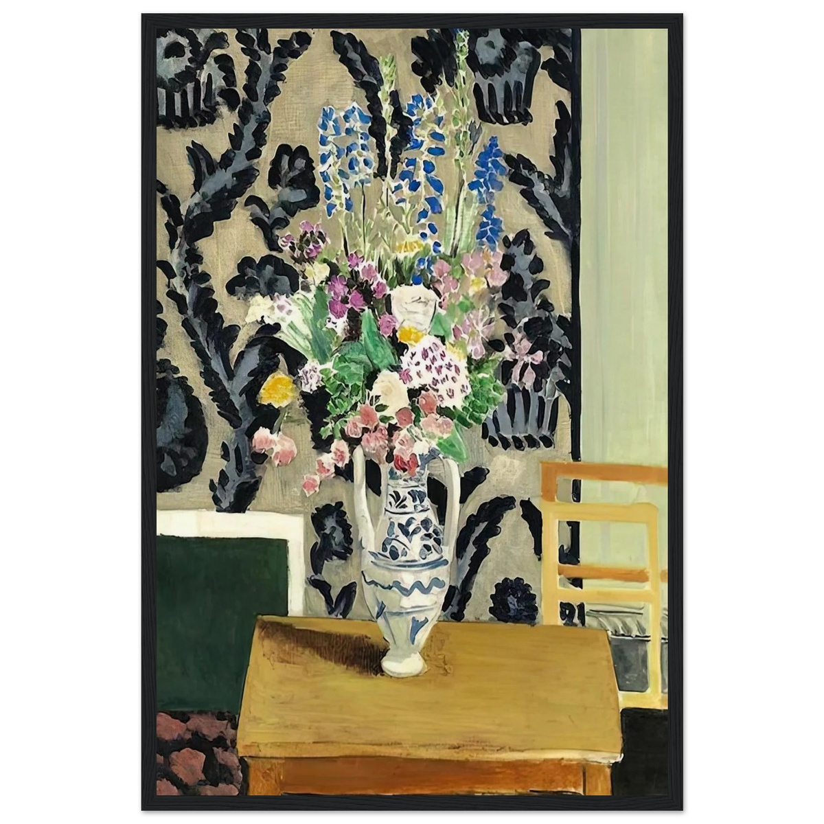 BOUQUET DE FLEURS POUR LE QUATORZE JUILLET 1919 Framed Poster | Henri Matisse Framed Prints Wall Art | Henri Matisse Print