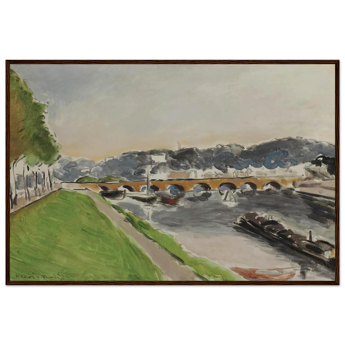 LE PONT DE SEVRES AU CHALAND 1917 Framed Poster | Henri Matisse Framed Prints Wall Art | Henri Matisse Print