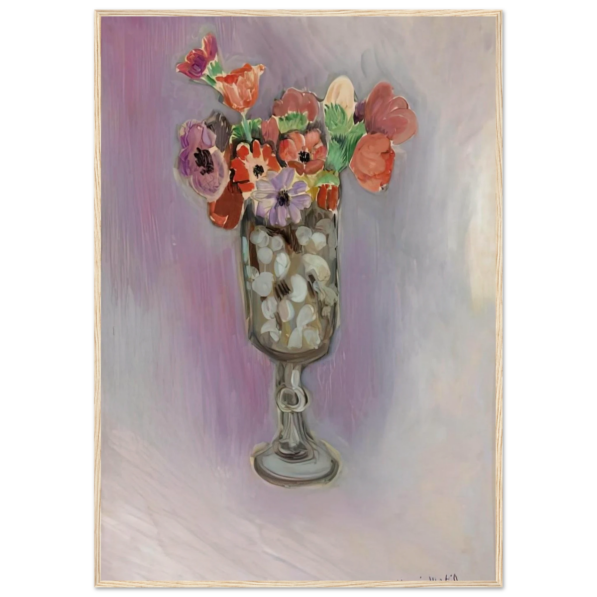 BOUQUET OF ANEMONES 1918 Framed Poster | Henri Matisse Framed Prints Wall Art | Henri Matisse Print