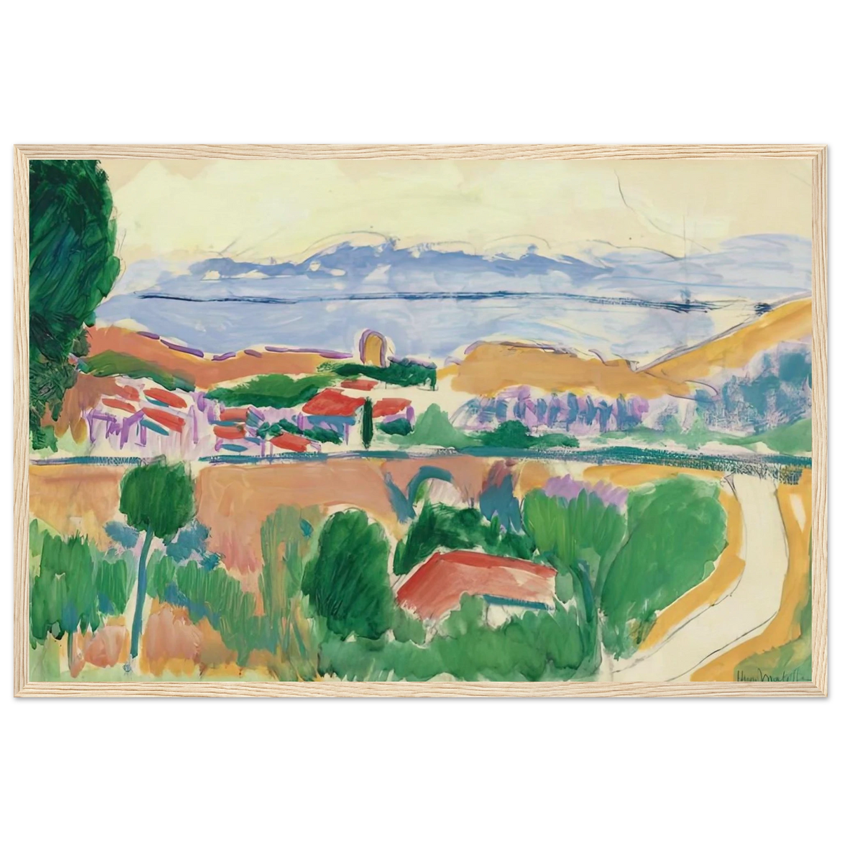 VUE DE COLLIOURE 1906 Framed Poster | Henri Matisse Framed Prints Wall Art | Henri Matisse Print