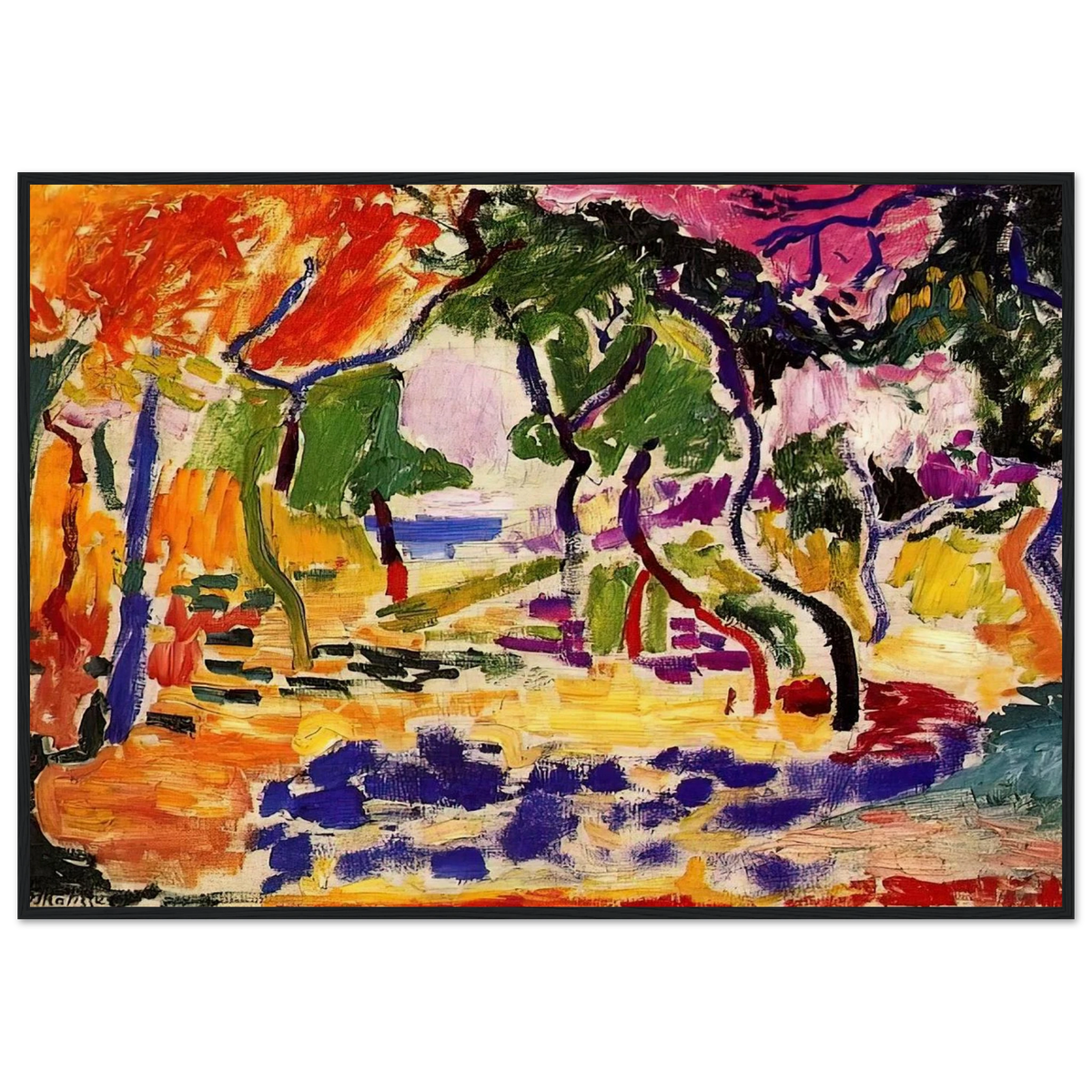 COUNTRYSIDE AT COLLIOURE 1905 Framed Poster | Henri Matisse Framed Prints Wall Art | Henri Matisse Print