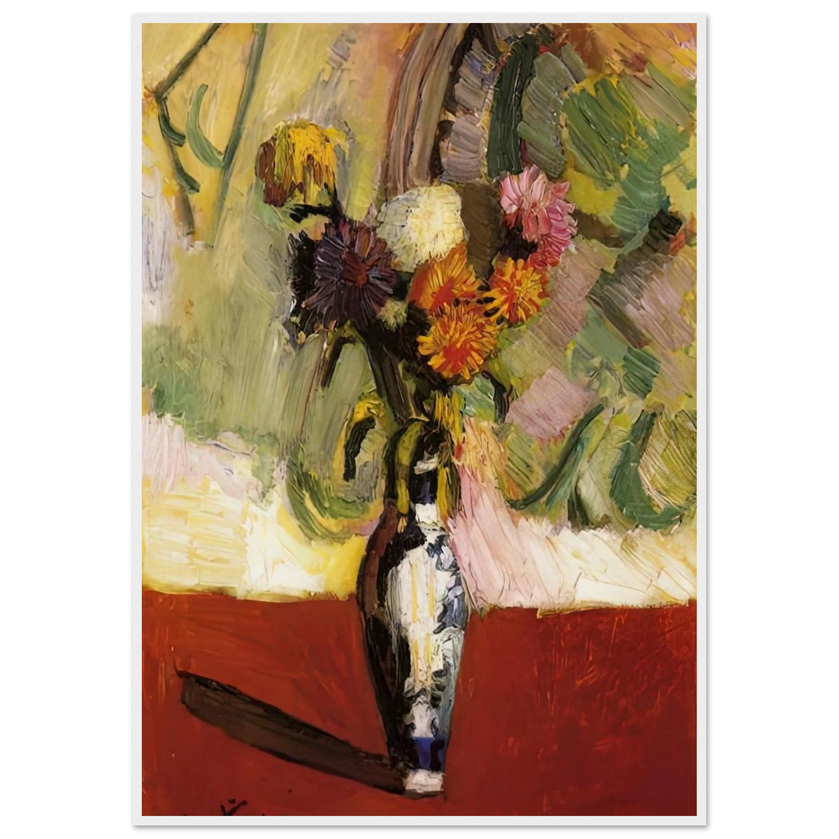 CHRYSANTHEMUMS IN A CHINESE VASE 1902 Framed Poster | Henri Matisse Framed Prints Wall Art | Henri Matisse Print