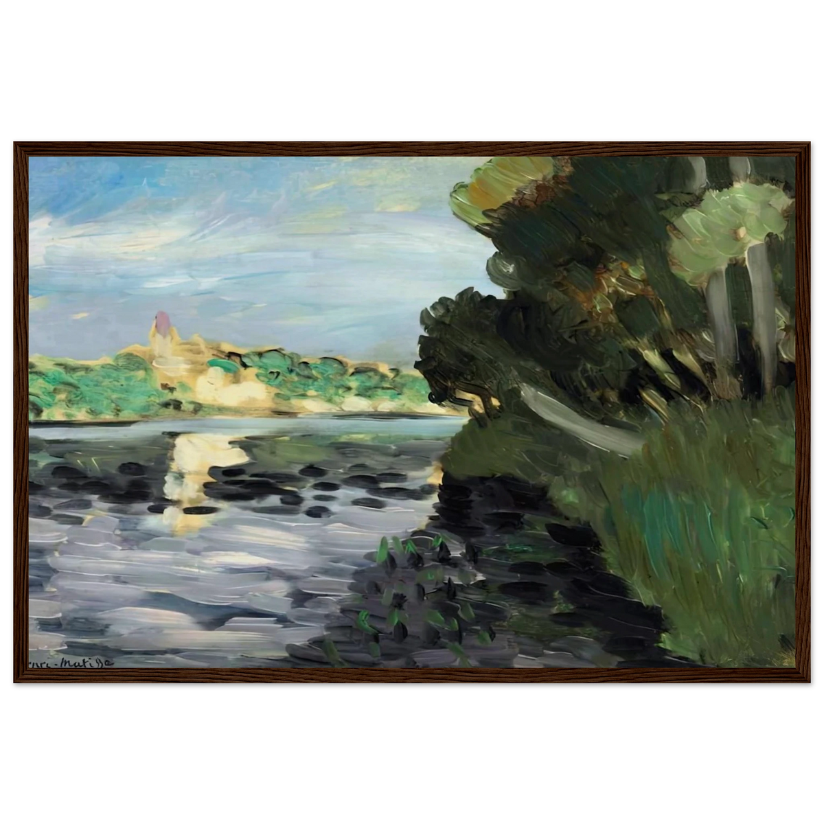 BORDS DE LA SEINE A VETHEUIL 1920 Framed Poster | Henri Matisse Framed Prints Wall Art | Henri Matisse Print