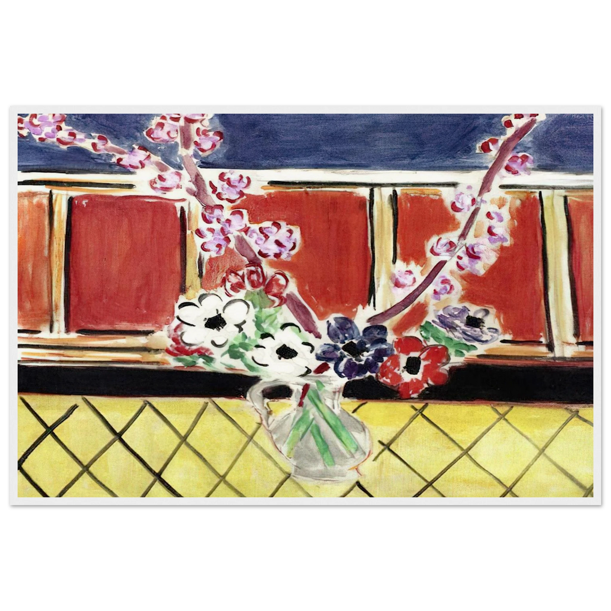 ANEMONES AND PEACH BLOSSOMS 1944 Framed Poster | Henri Matisse Framed Prints Wall Art | Henri Matisse Print