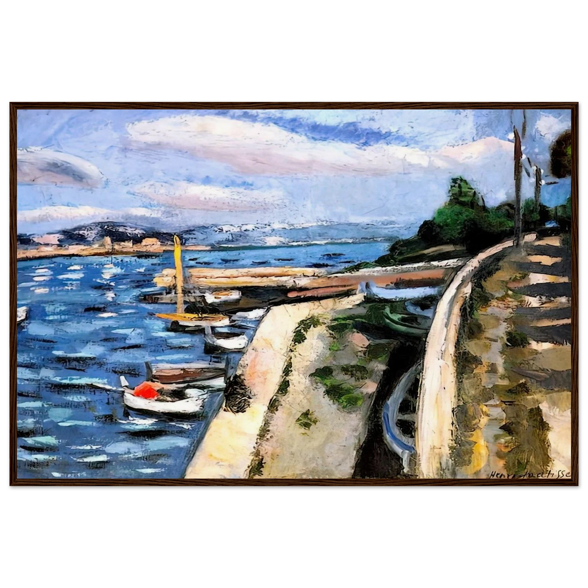 VIEW OF ANTIBES 1925 Framed Poster | Henri Matisse Framed Prints Wall Art | Henri Matisse Print