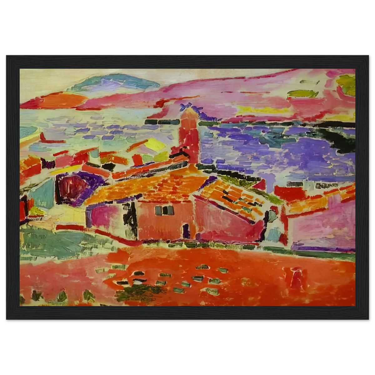 VIEW OF COLLIOURE 1 Framed Poster | Henri Matisse Framed Prints Wall Art | Henri Matisse Print