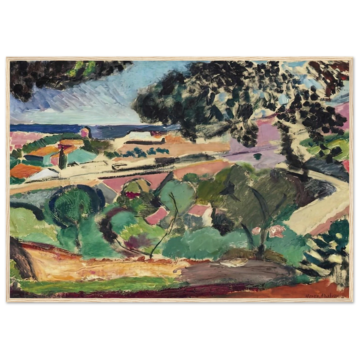 PAYSAGE DE COLLIOURE 1907 Framed Poster | Henri Matisse Framed Prints Wall Art | Henri Matisse Print