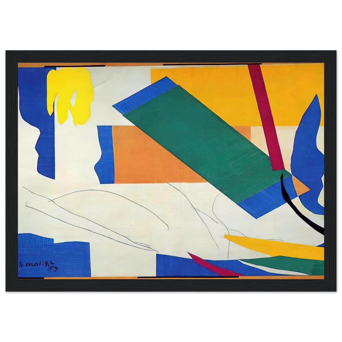MEMORY OF OCEANIA Framed Poster | Henri Matisse Framed Prints Wall Art | Henri Matisse Print