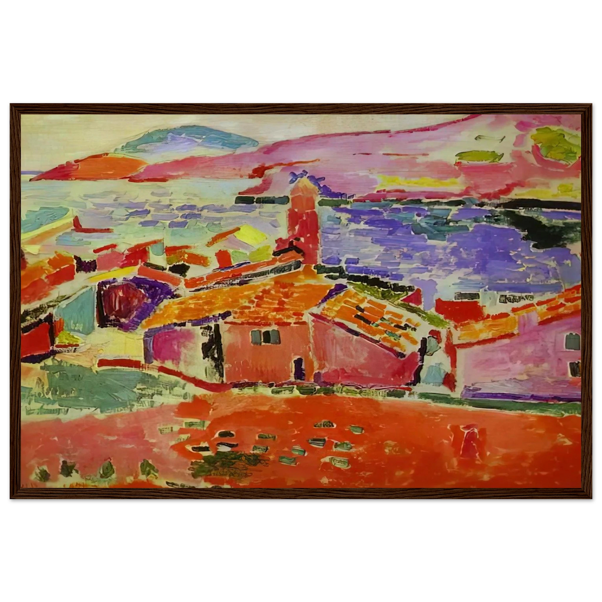 VIEW OF COLLIOURE 1 Framed Poster | Henri Matisse Framed Prints Wall Art | Henri Matisse Print