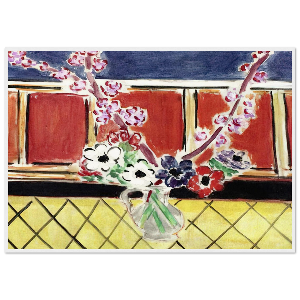 ANEMONES AND PEACH BLOSSOMS 1944 Framed Poster | Henri Matisse Framed Prints Wall Art | Henri Matisse Print