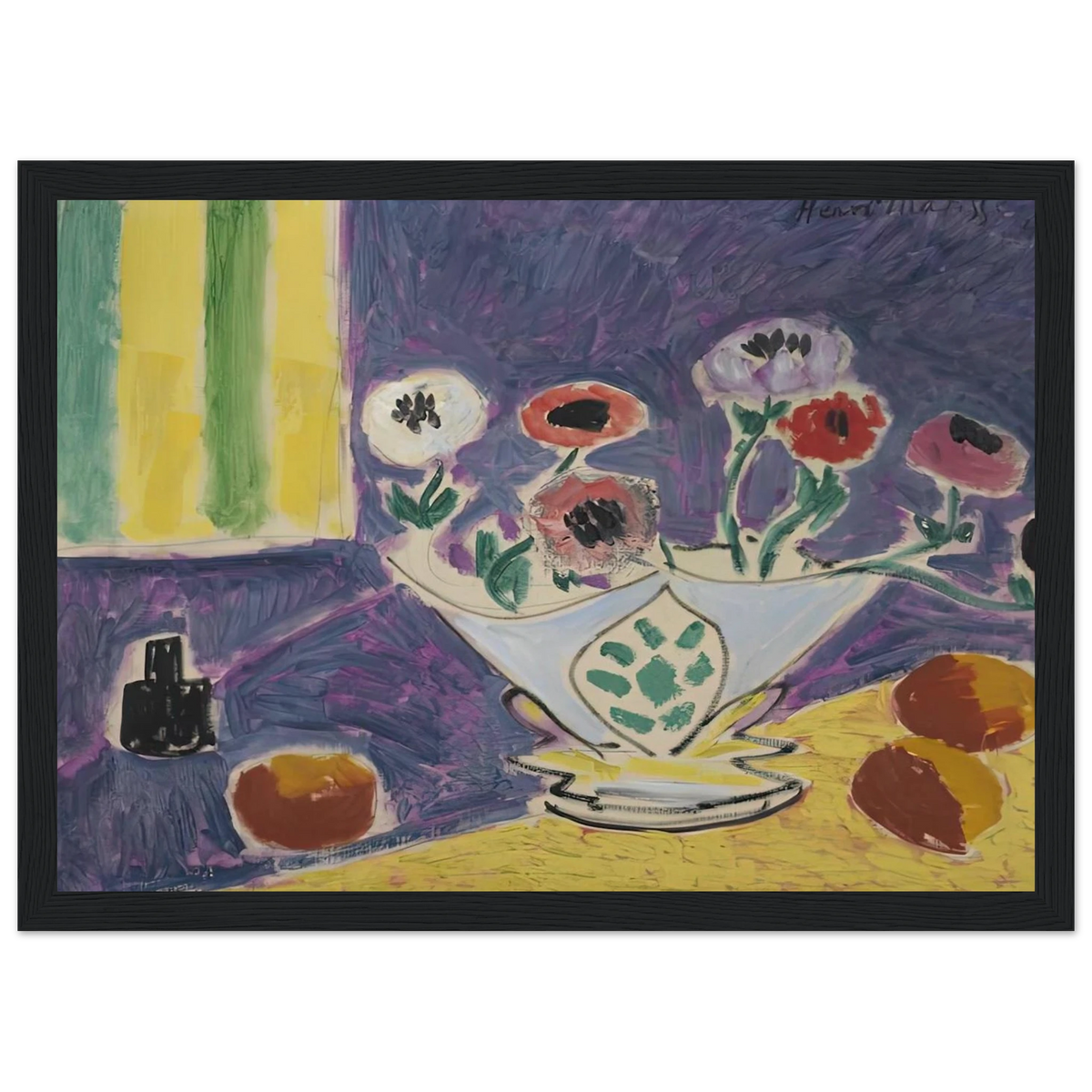 VASE D ANEMONES 1946 Framed Poster | Henri Matisse Framed Prints Wall Art | Henri Matisse Print