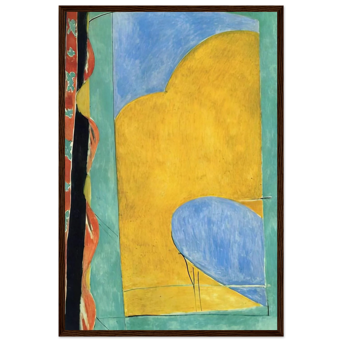 THE YELLOW CURTAIN Framed Poster | Henri Matisse Framed Prints Wall Art | Henri Matisse Print