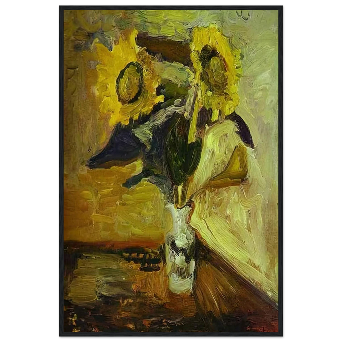 VASE OF SUNFLOWERS 1898 Framed Poster | Henri Matisse Framed Prints Wall Art | Henri Matisse Print