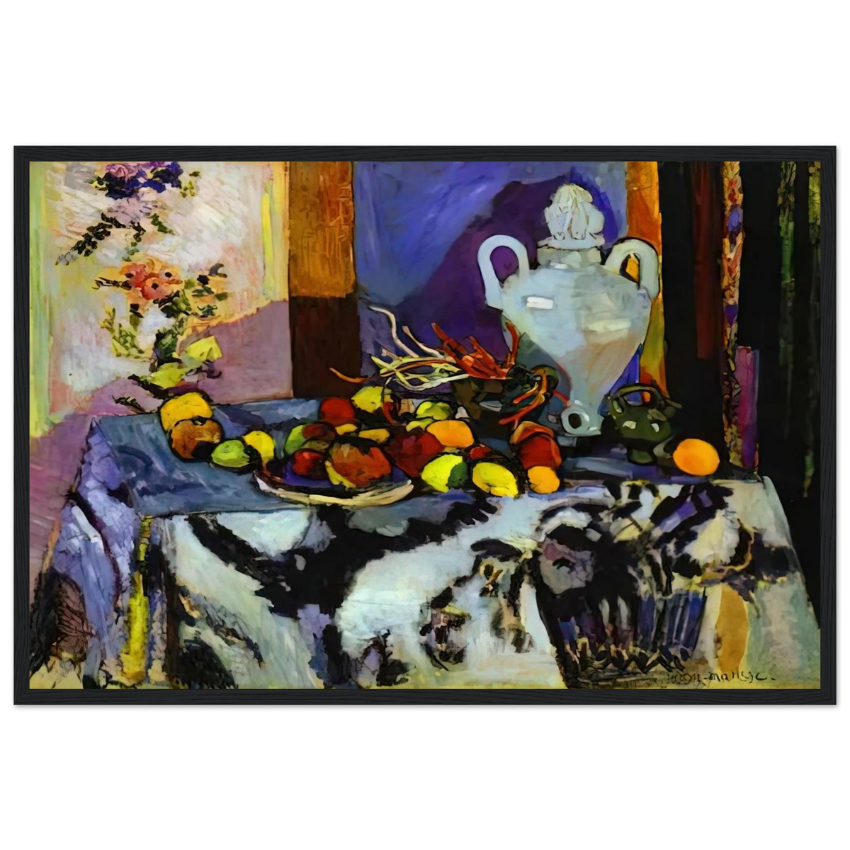BLUE STILL LIFE Framed Poster | Henri Matisse Framed Prints Wall Art | Henri Matisse Print