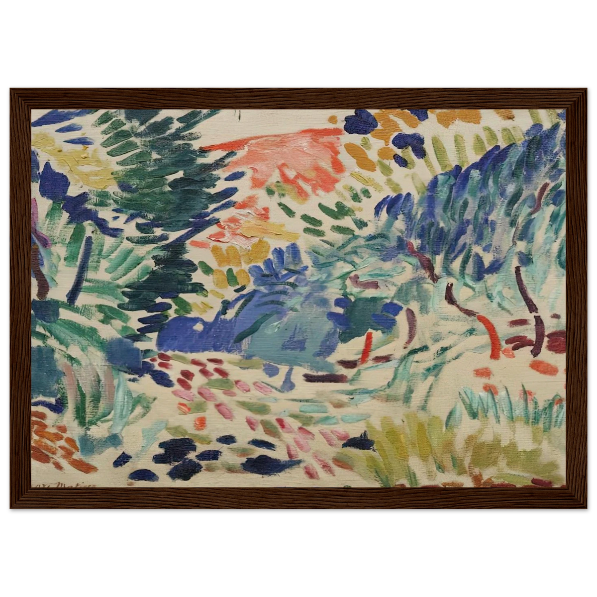 LANDSCAPE AT COLLIOURE 1905 Framed Poster | Henri Matisse Framed Prints Wall Art | Henri Matisse Print