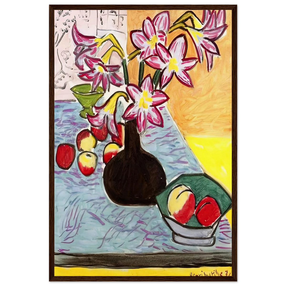 VASE OF AMARYLLIS 1941 Framed Poster | Henri Matisse Framed Prints Wall Art | Henri Matisse Print