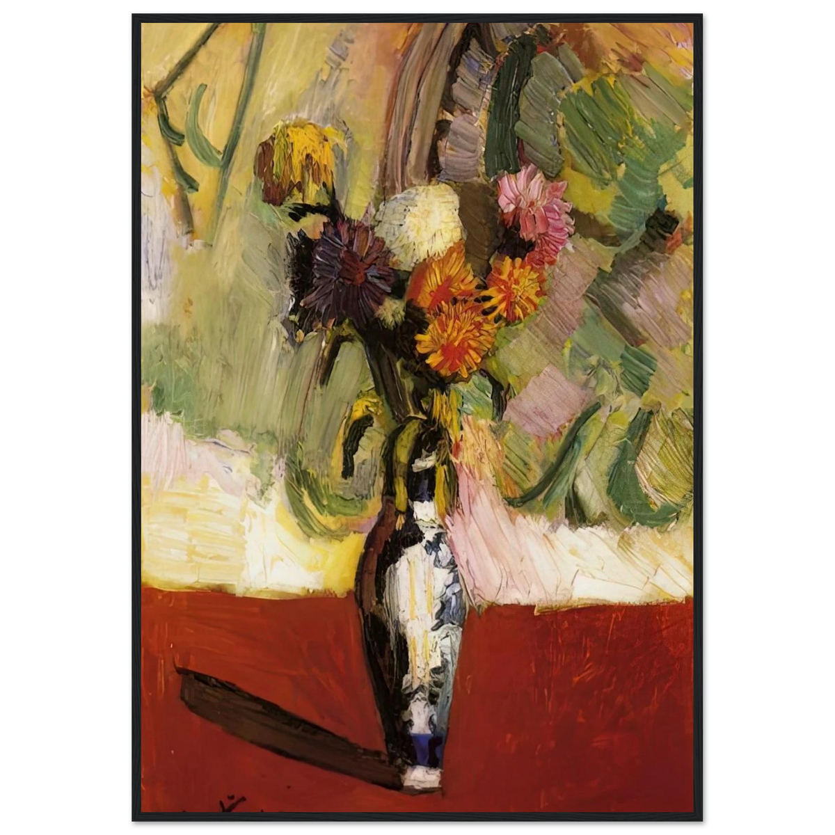 CHRYSANTHEMUMS IN A CHINESE VASE 1902 Framed Poster | Henri Matisse Framed Prints Wall Art | Henri Matisse Print