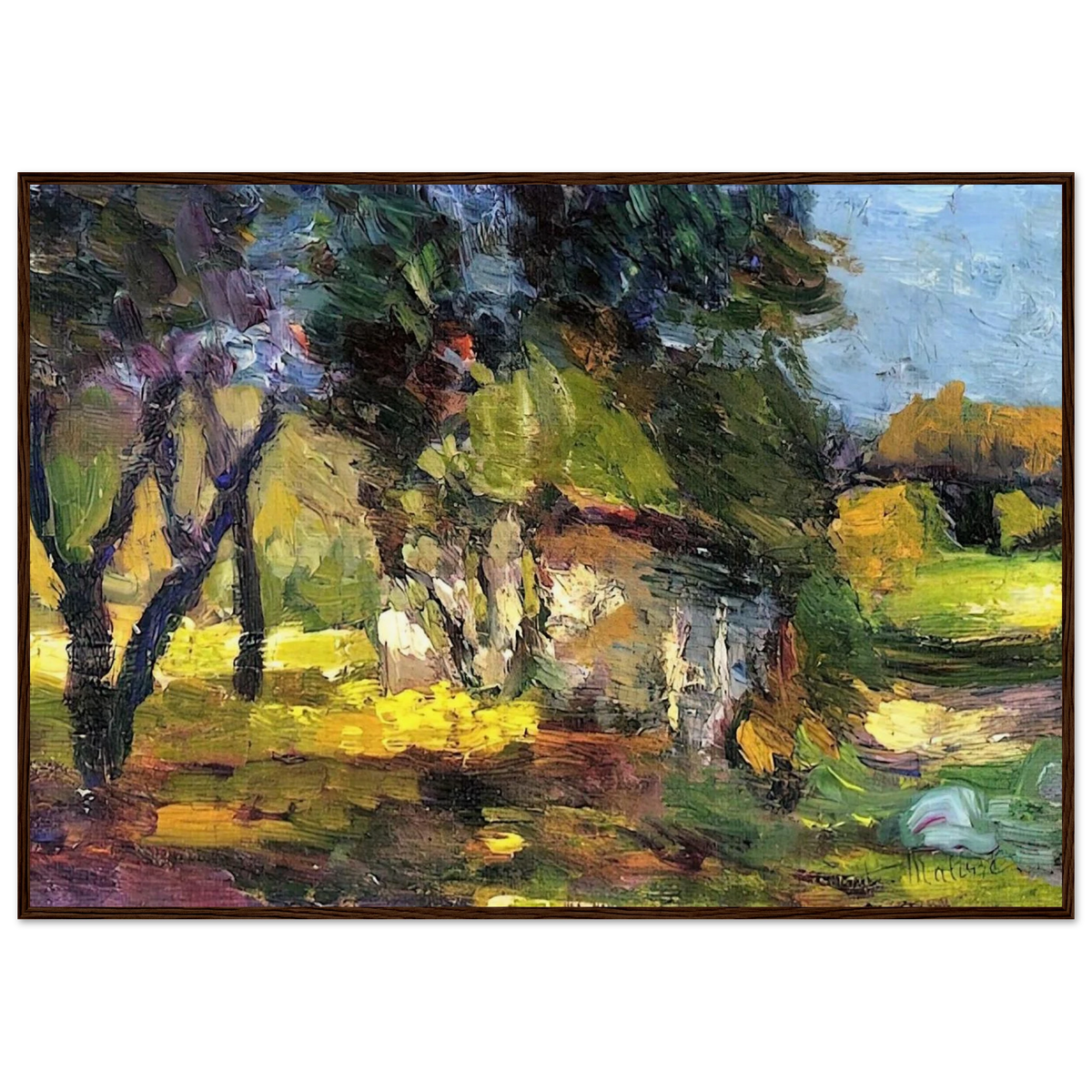 LANDSCAPE CORSICA 1898 Framed Poster | Henri Matisse Framed Prints Wall Art | Henri Matisse Print