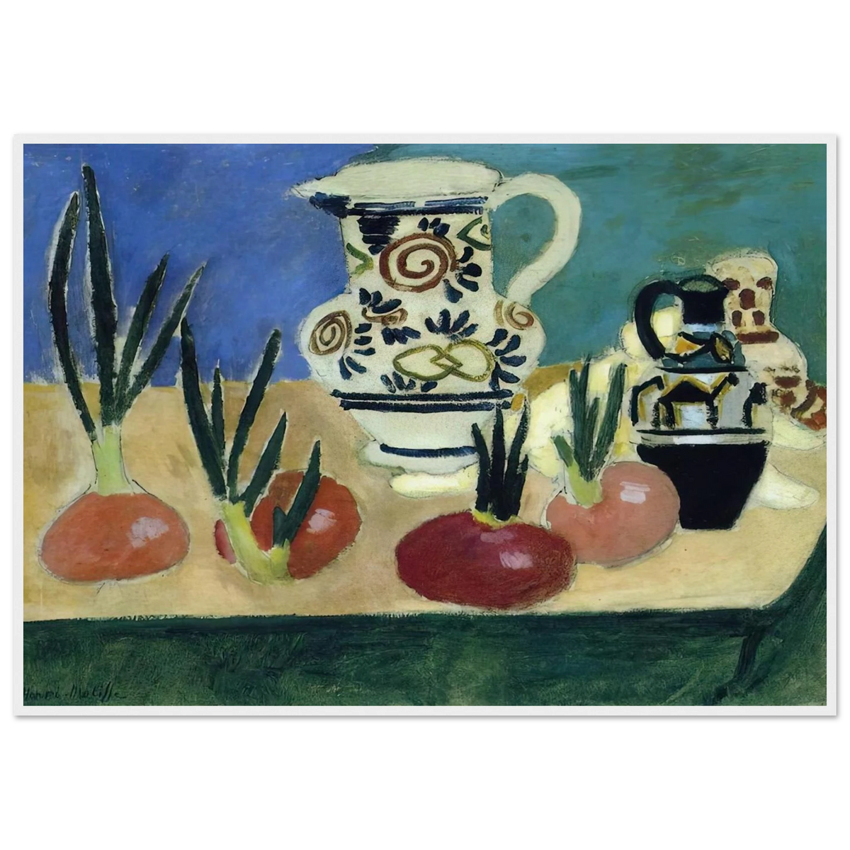THE RED ONIONS 1906 Framed Poster | Henri Matisse Framed Prints Wall Art | Henri Matisse Print