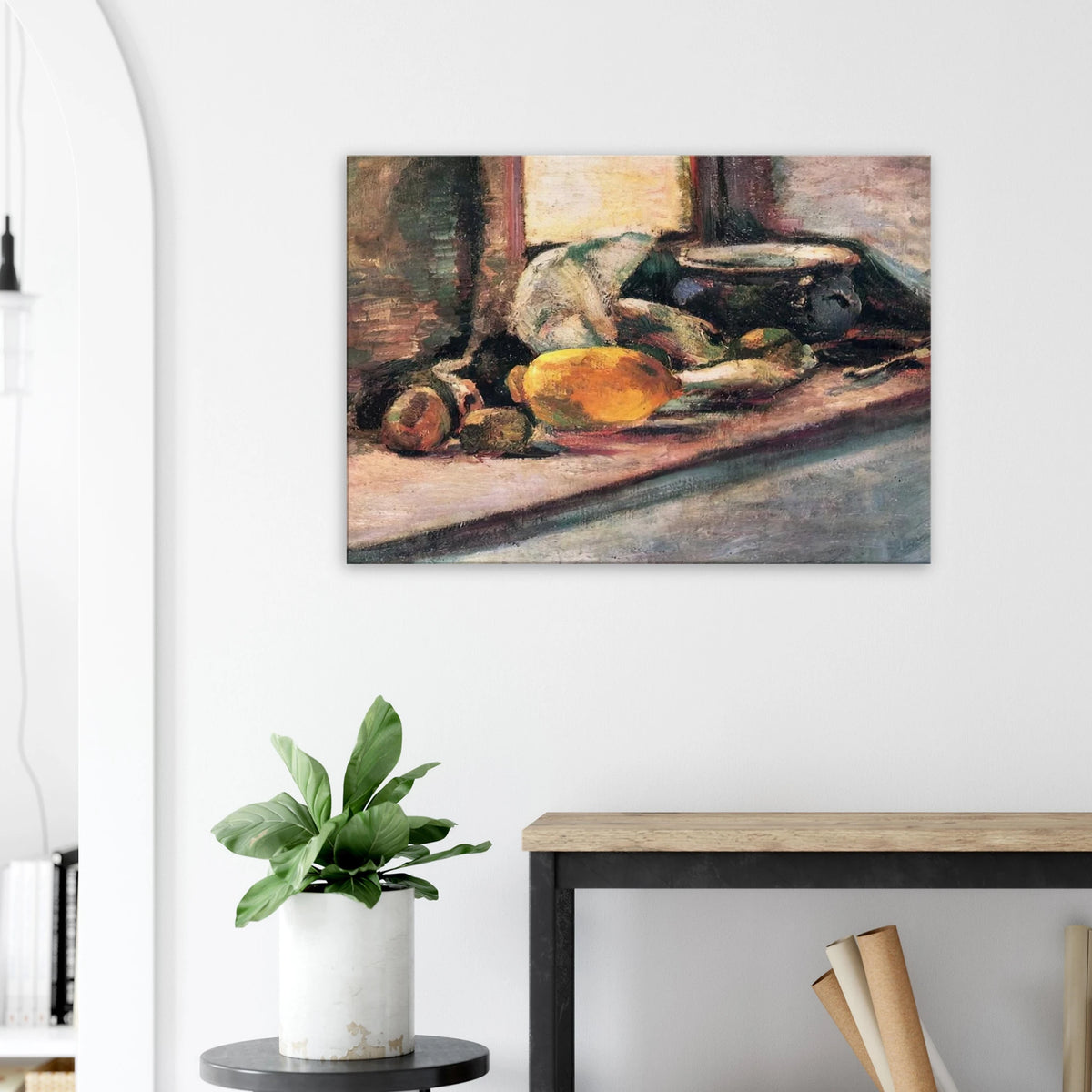 BLUE POT AND LEMON 1897 Canvas | Henri Matisse Canvas | Henri Matisse Print