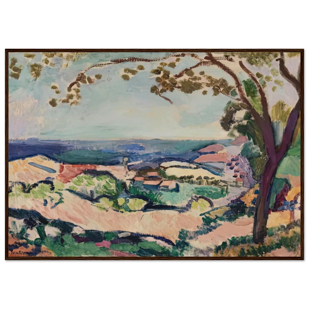 COLLIOURE LANDSCAPE 1906 Framed Poster | Henri Matisse Framed Prints Wall Art | Henri Matisse Print