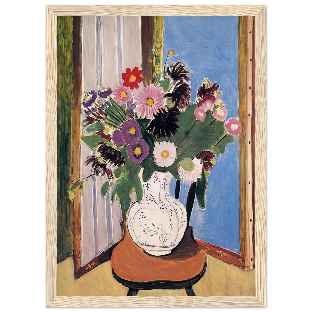 DAISIES 1919 Framed Poster | Henri Matisse Framed Prints Wall Art | Henri Matisse Print