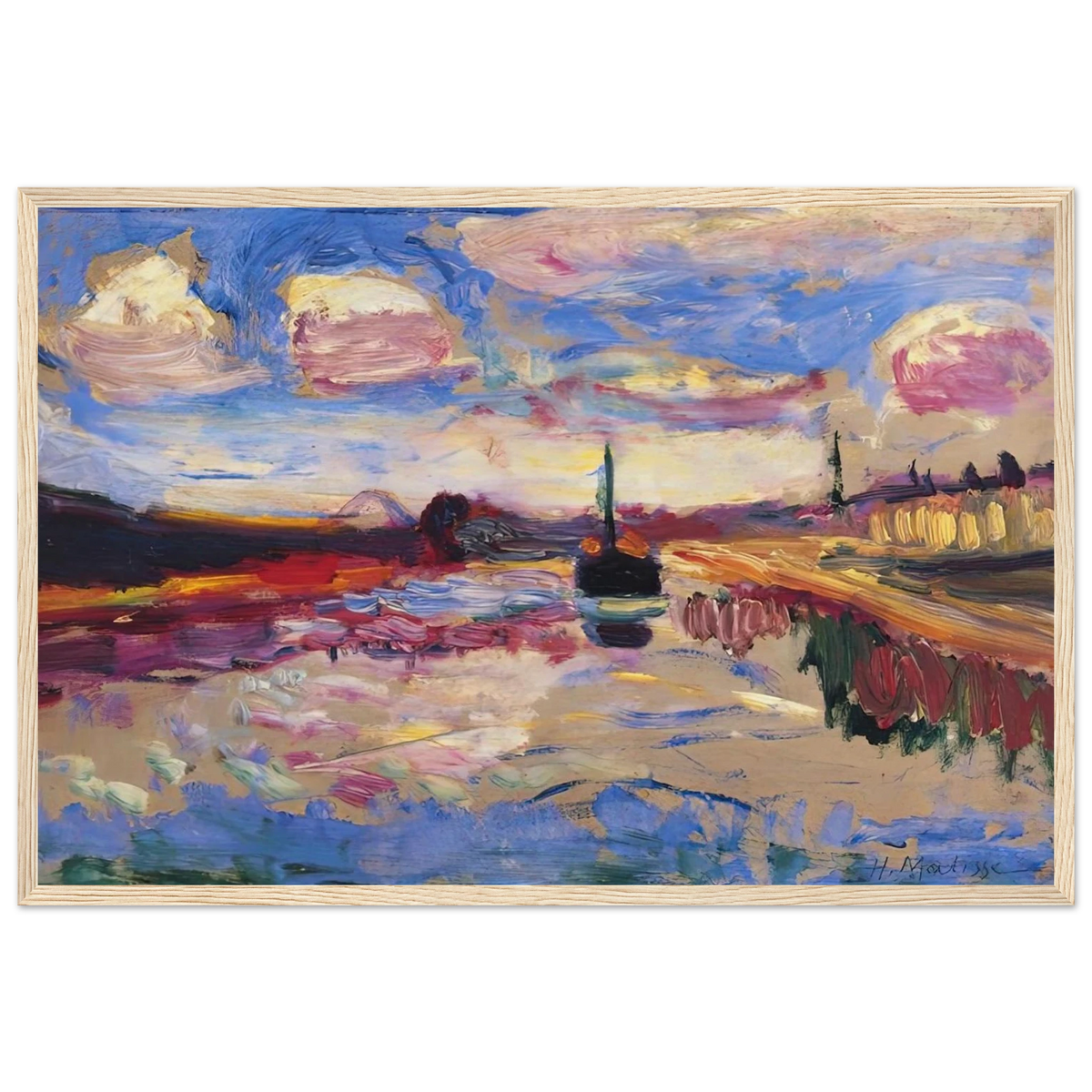 CANAL DU MIDI 1899 Framed Poster | Henri Matisse Framed Prints Wall Art | Henri Matisse Print