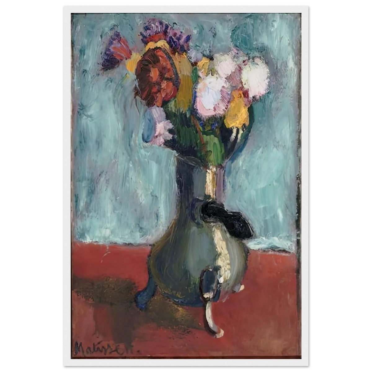 BOUQUET OF FLOWERS IN CHOCOLATE 1902 Framed Poster | Henri Matisse Framed Prints Wall Art | Henri Matisse Print