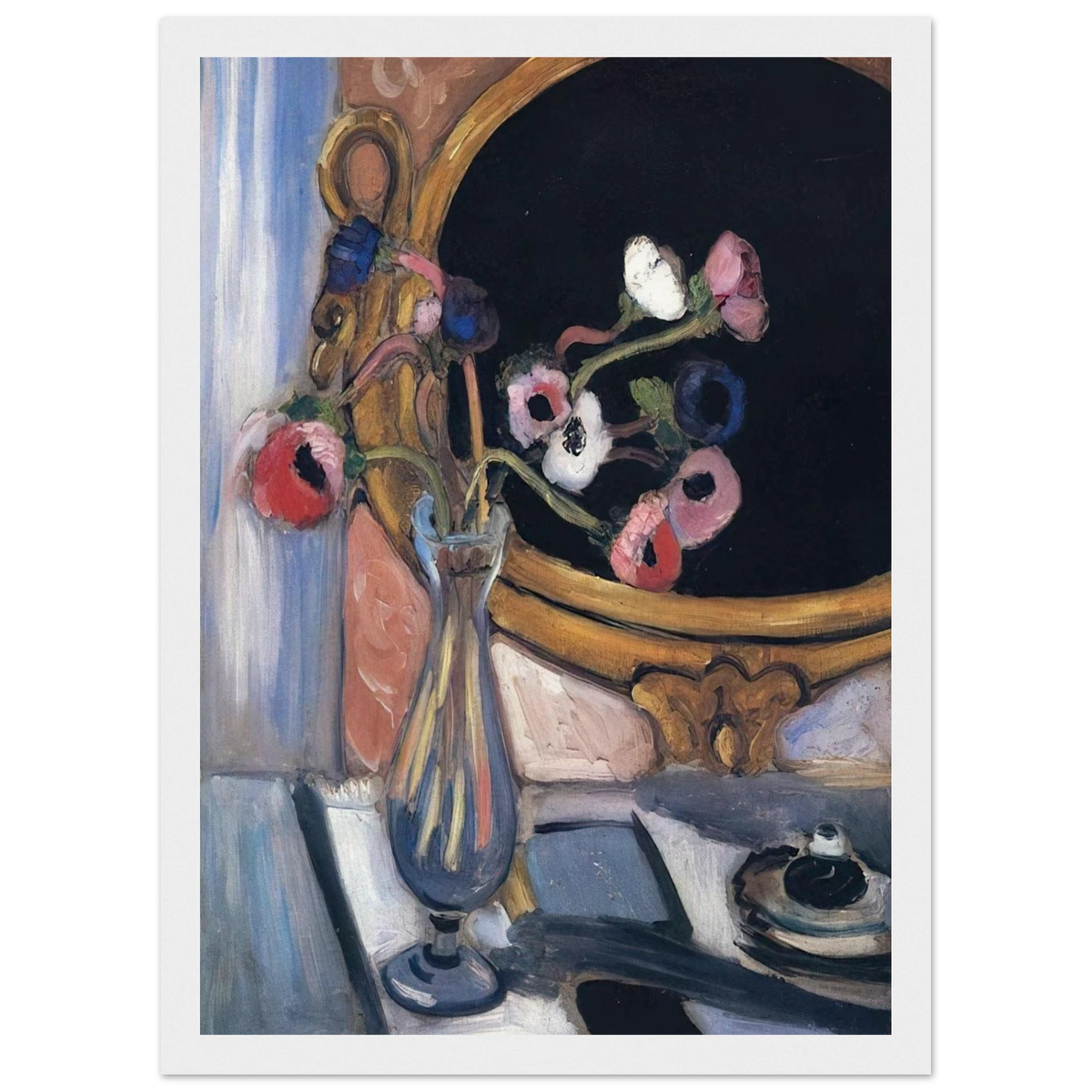 ANEMONE AND MIRROR 1920 Framed Poster | Henri Matisse Framed Prints Wall Art | Henri Matisse Print