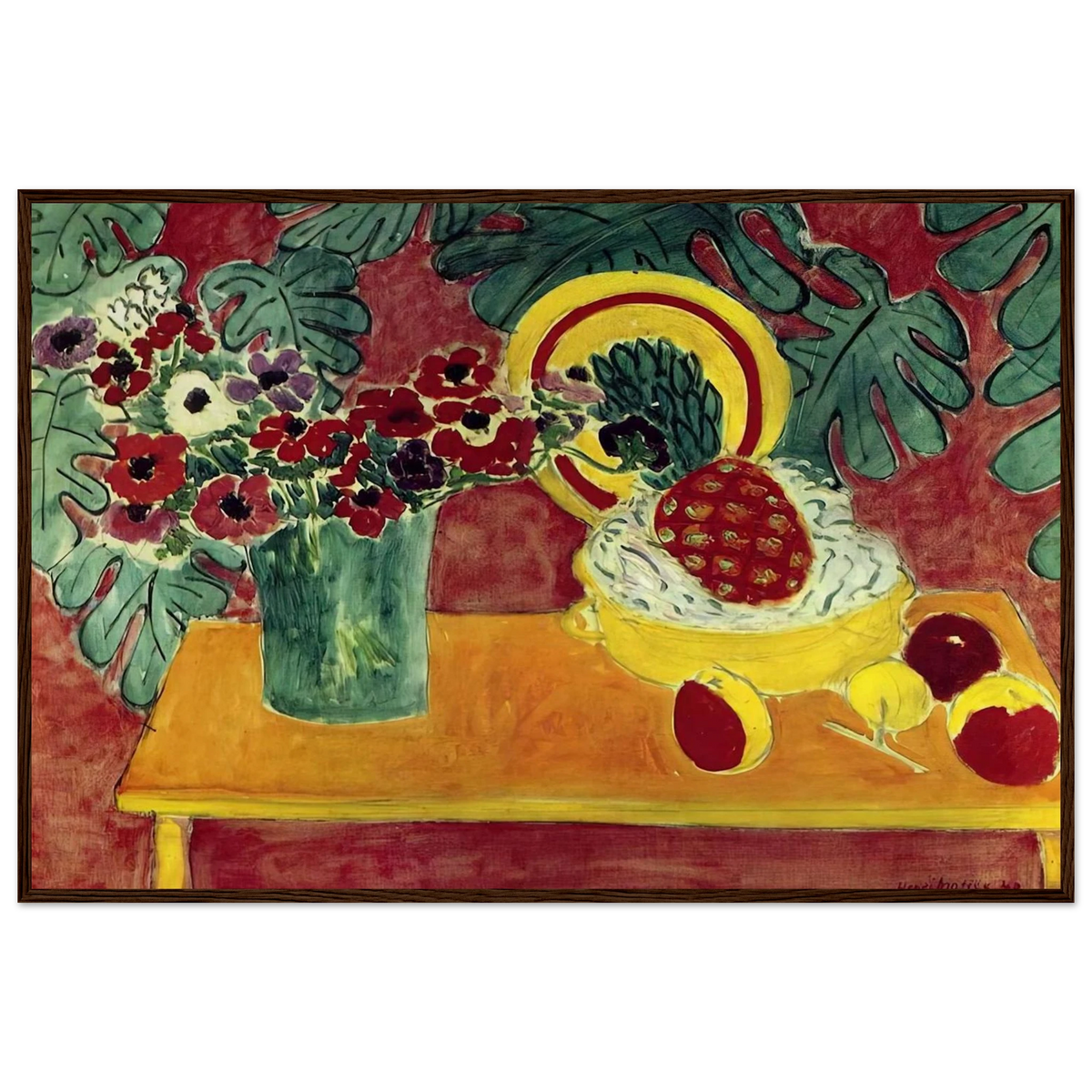 PINEAPPLE AND ANEMONES 1940 Framed Poster | Henri Matisse Framed Prints Wall Art | Henri Matisse Print
