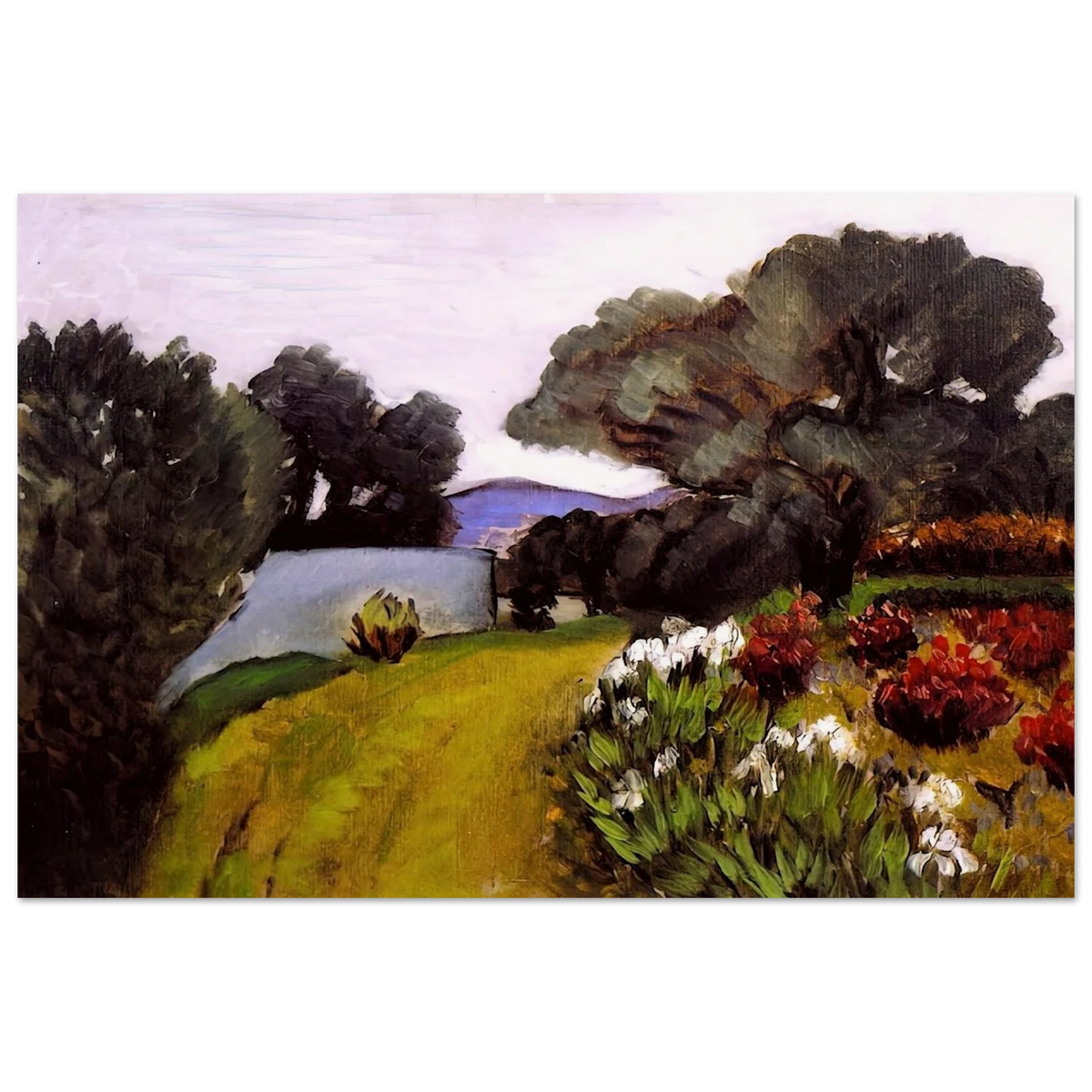 IN THE NICE COUNTRYSIDE GARDEN OF IRISES 1919 Poster | Henri Matisse Poster | Henri Matisse Print