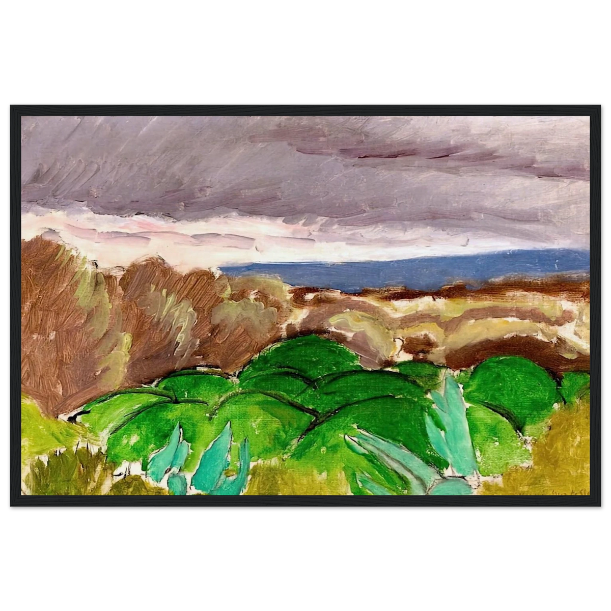 CAGNES LANDSCAPE IN STORMY WEATHER 1917 Framed Poster | Henri Matisse Framed Prints Wall Art | Henri Matisse Print