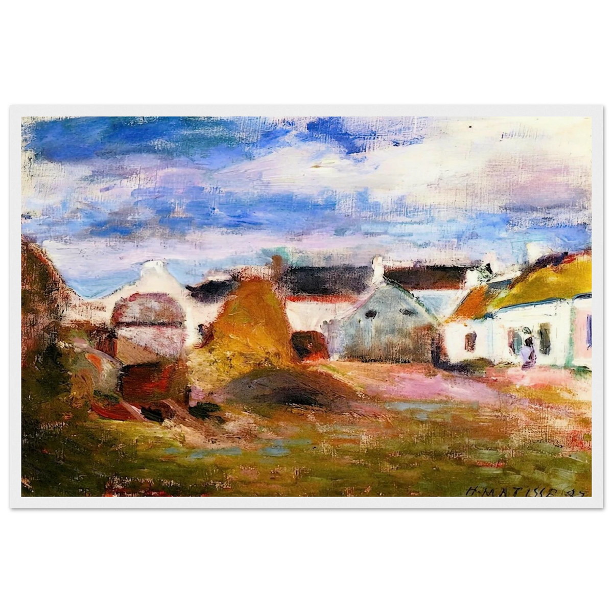 FARMYARD IN BRITTANY 1897 Framed Poster | Henri Matisse Framed Prints Wall Art | Henri Matisse Print
