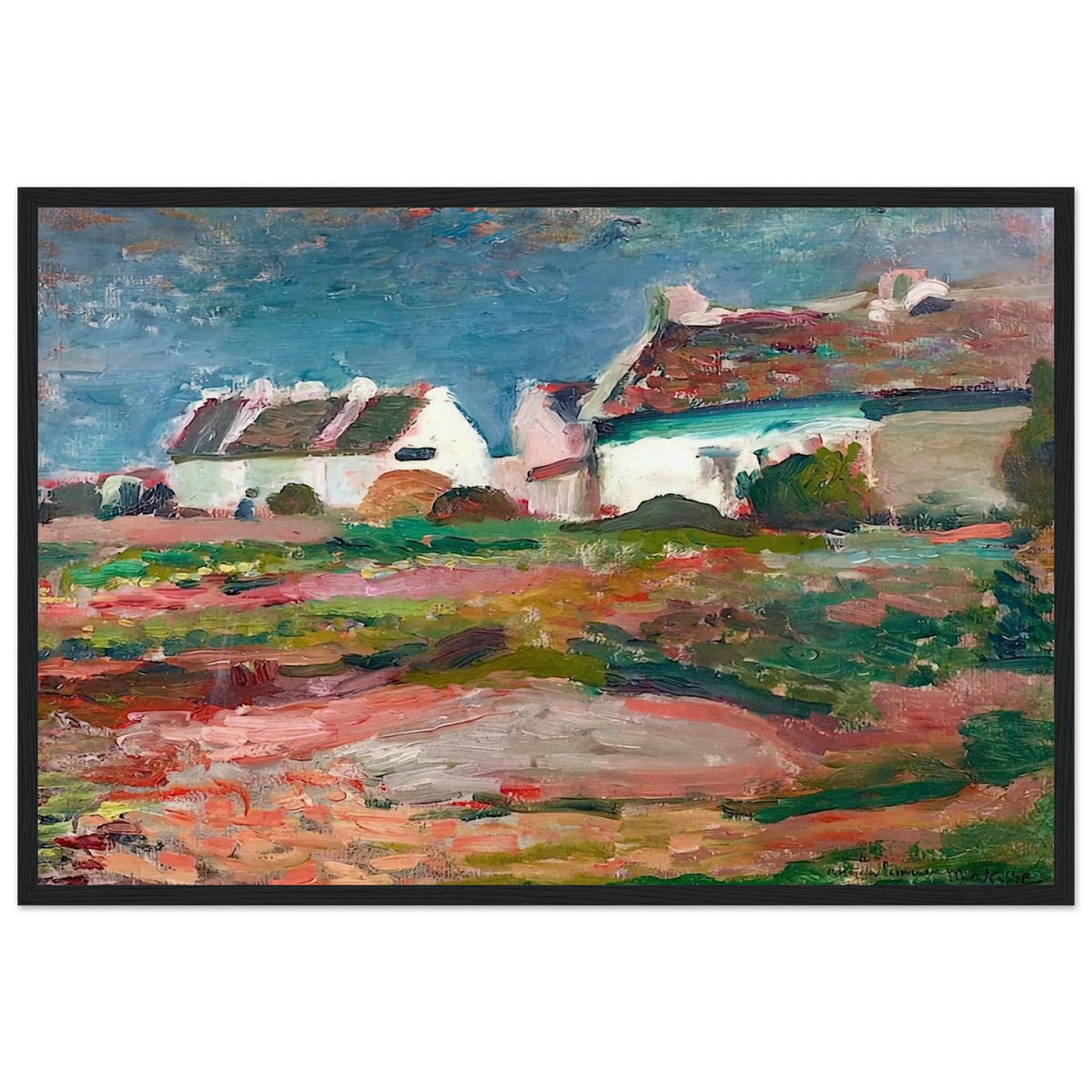 MAISONS A KERVILAHOUEN BELLE ILE 1896 Framed Poster | Henri Matisse Framed Prints Wall Art | Henri Matisse Print