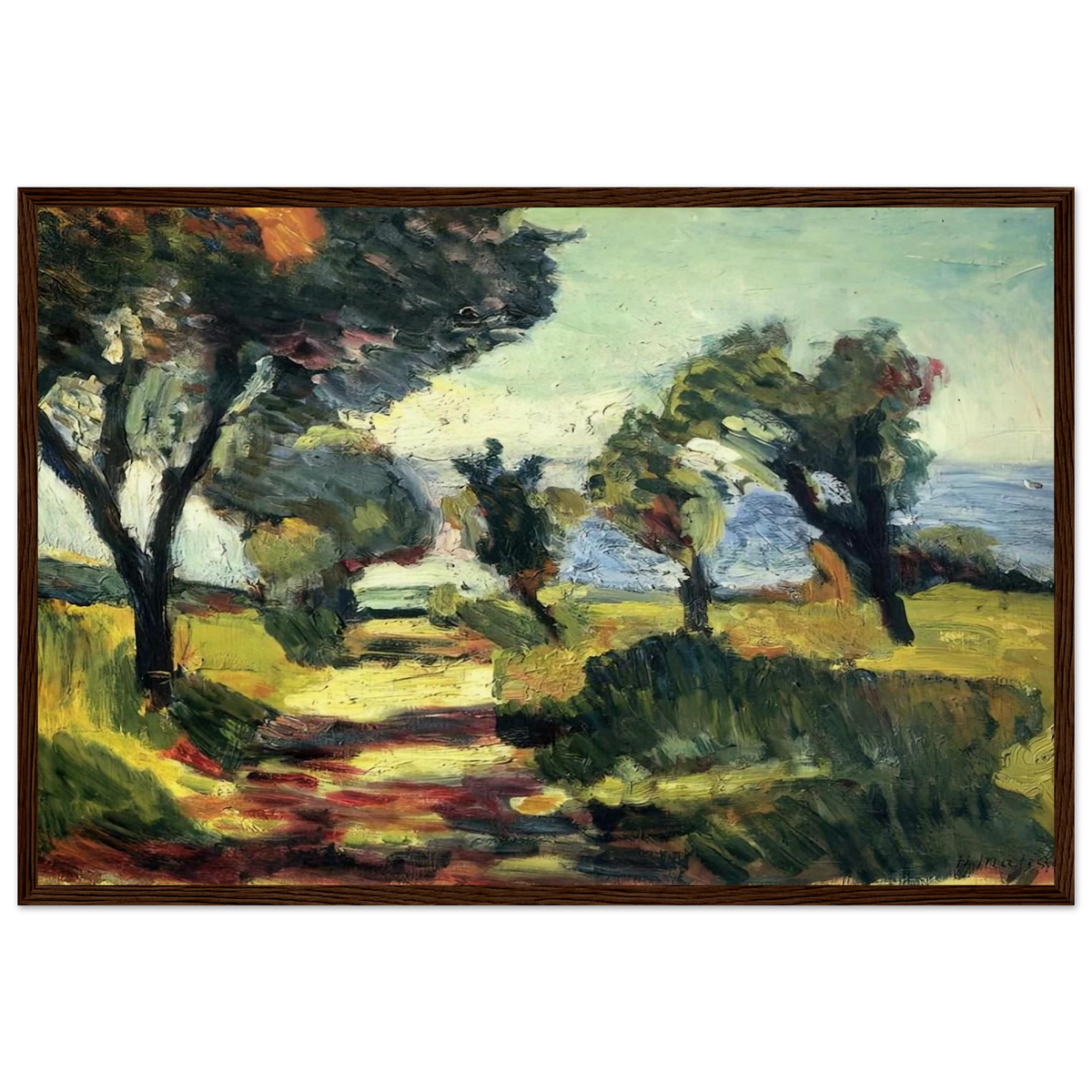 OLIVE TREES 1898 Framed Poster | Henri Matisse Framed Prints Wall Art | Henri Matisse Print