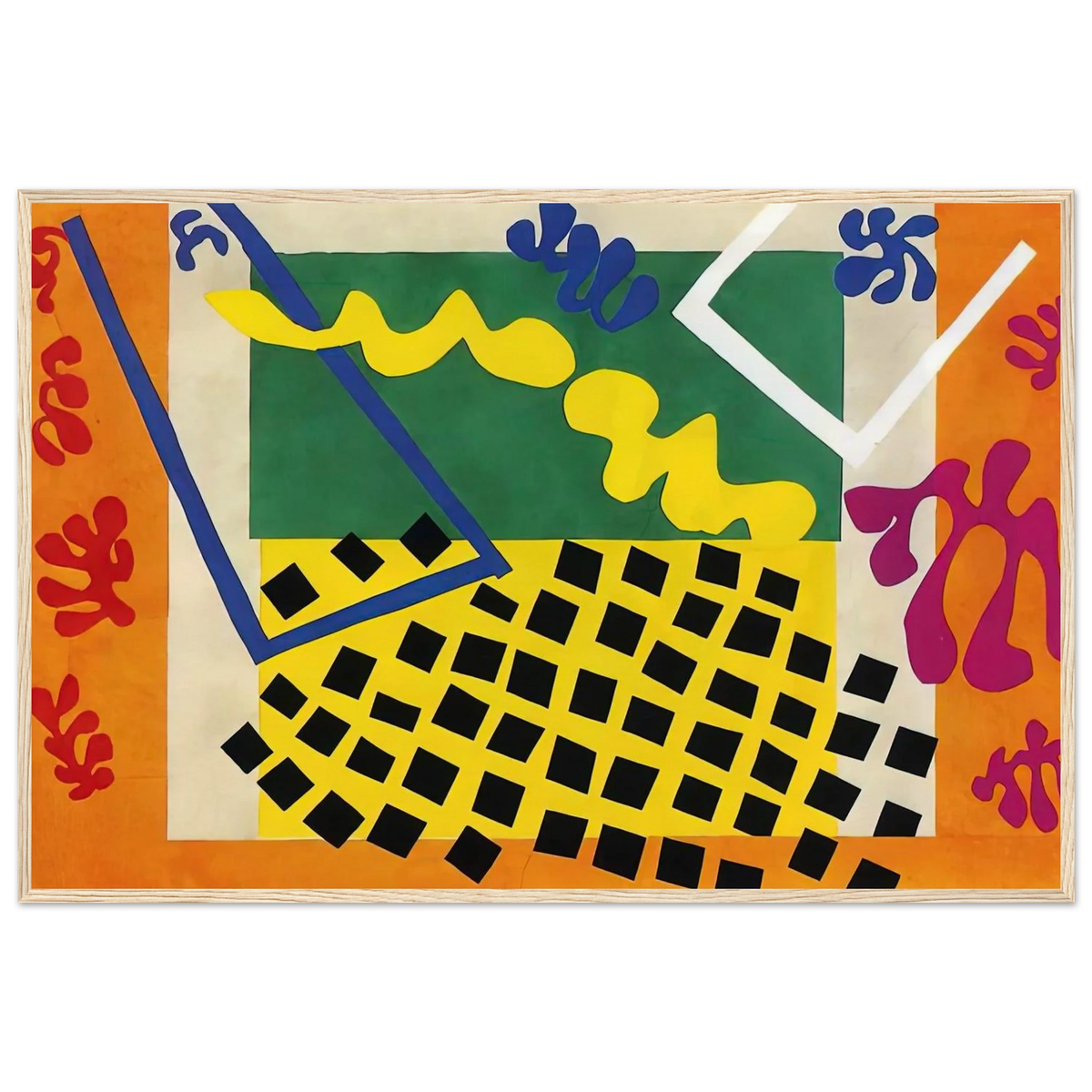 CUT OUTS 3 Framed Poster | Henri Matisse Framed Prints Wall Art | Henri Matisse Print