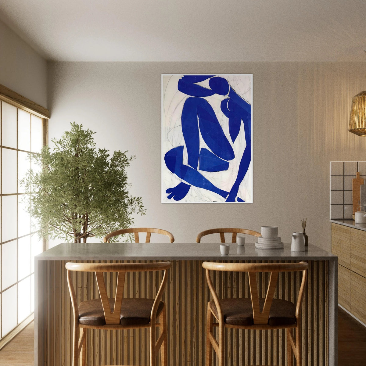 BLUE NUDE IV 1952 Framed Poster | Henri Matisse Framed Prints Wall Art | Henri Matisse Print