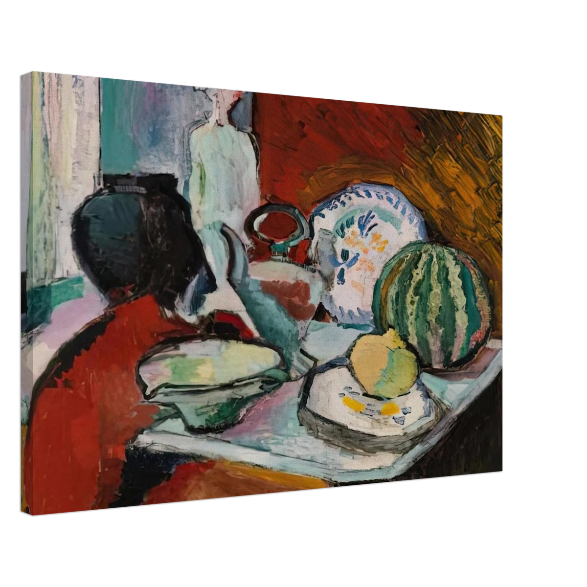 DISHES AND MELON 1907 Canvas | Henri Matisse Canvas | Henri Matisse Print