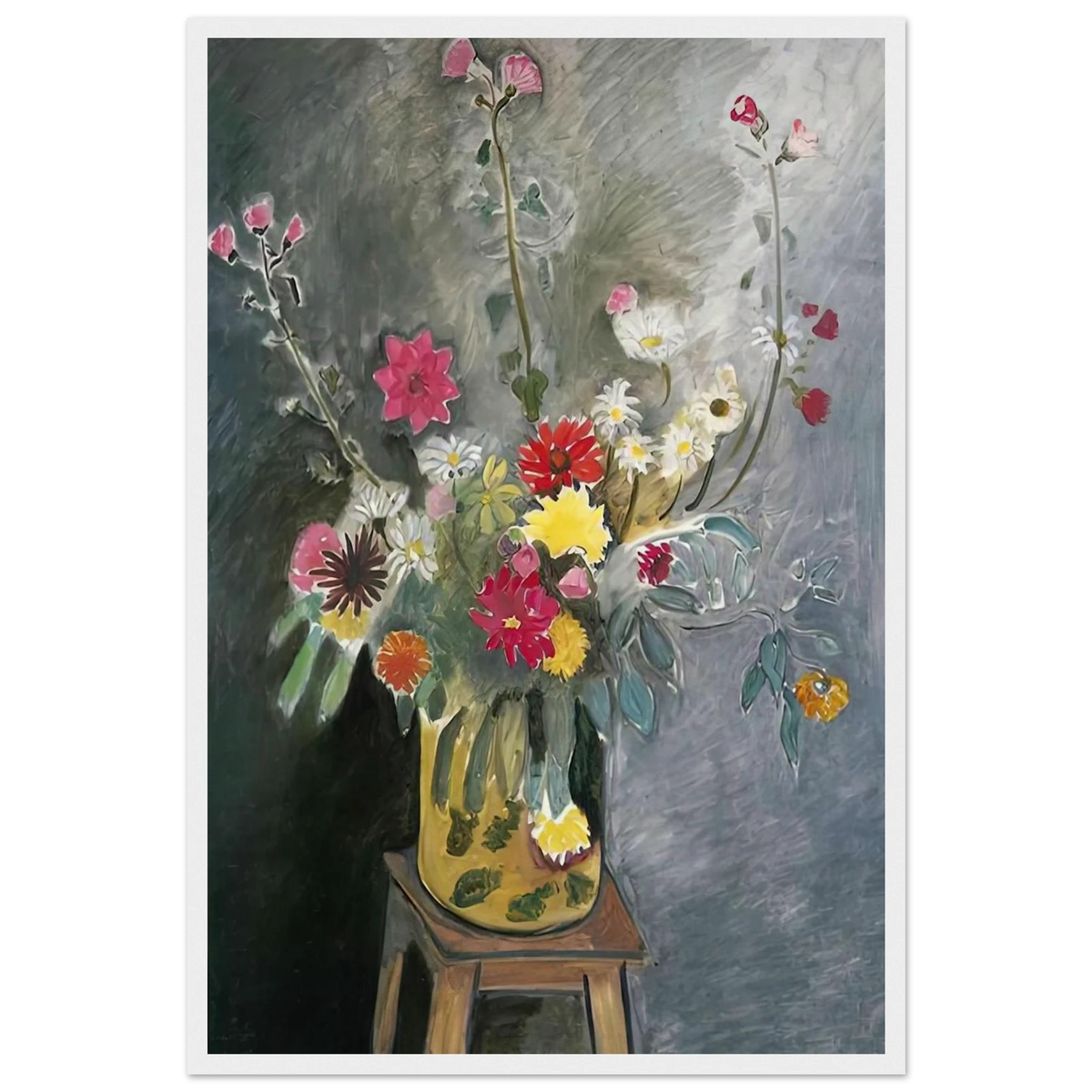 BOUQUET OF MIXED FLOWERS 1917 Framed Poster | Henri Matisse Framed Prints Wall Art | Henri Matisse Print