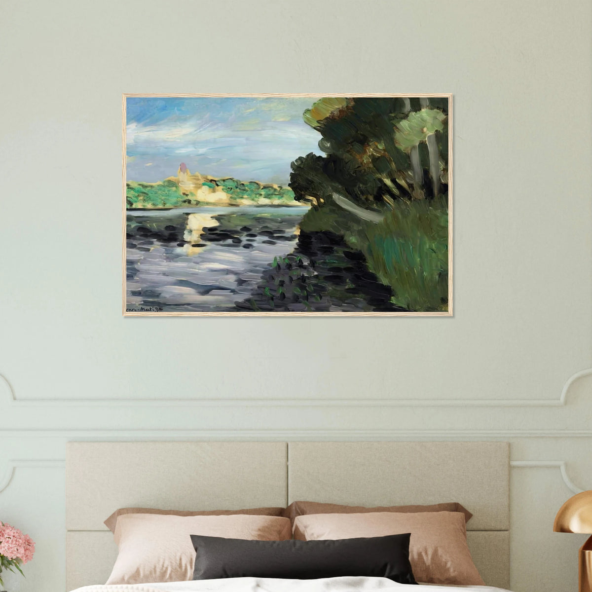 BORDS DE LA SEINE A VETHEUIL 1920 Framed Poster | Henri Matisse Framed Prints Wall Art | Henri Matisse Print